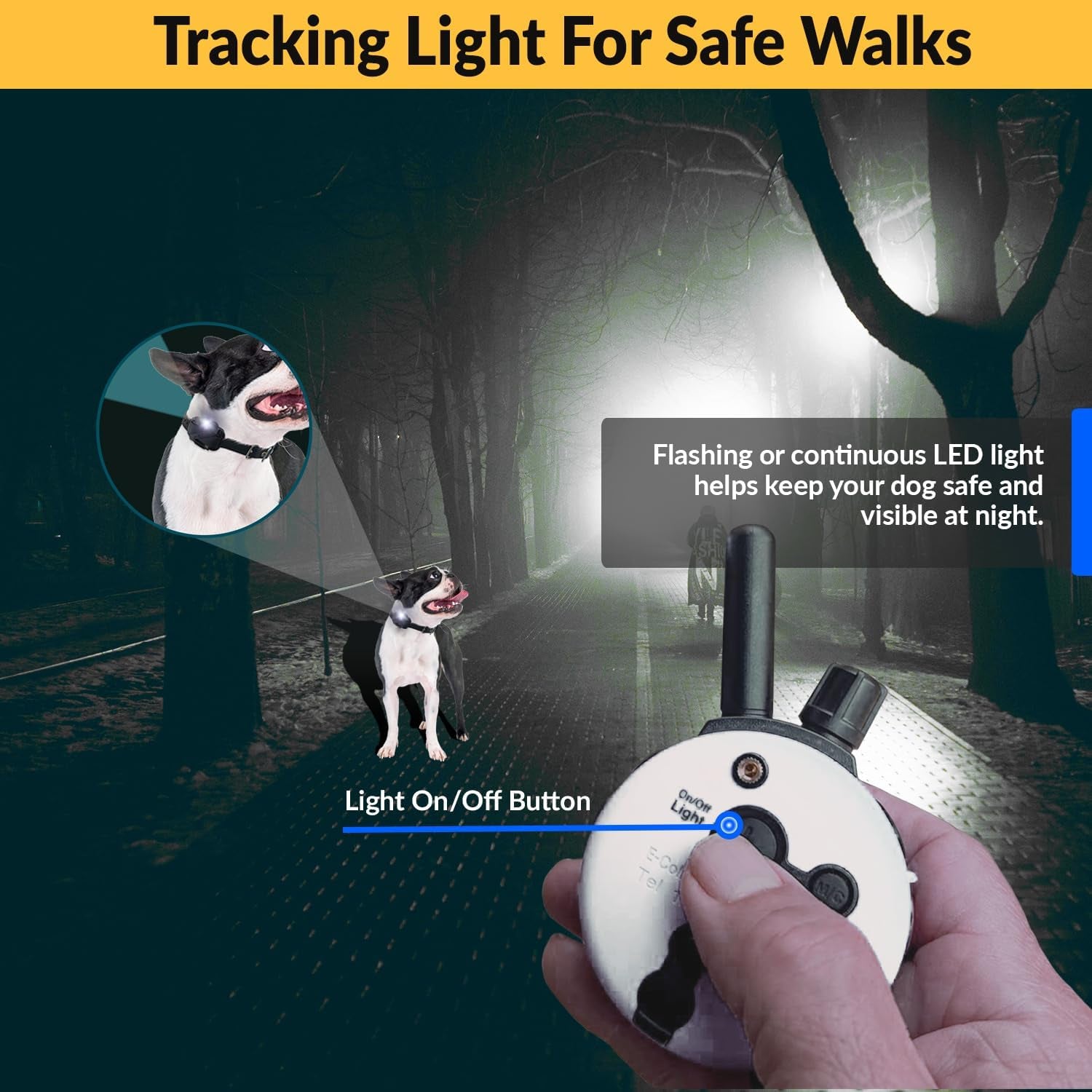 E-Collar Mini ET-300 Remote Dog Training Collar - 1/2 Mile Range, Waterproof, Rechargeable, 100 Levels of Stimulation, Vibration, Tone, and Light for Small to Medium Dogs